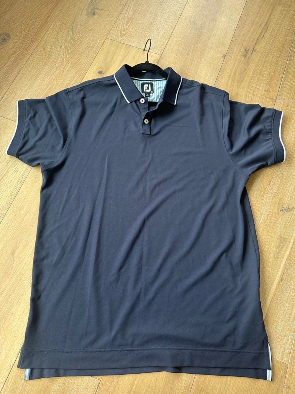 FootJoy Navy Polo with White Contrast Trim